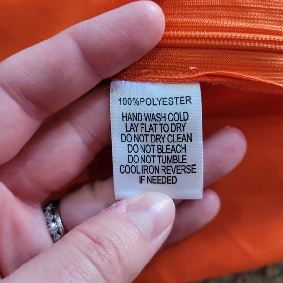 NWT Alberto Makali New York Women's‎ Orange Split Sleeve Blouse. Size M - Picture 9 of 11